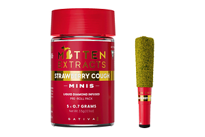 Strawberry Cough Infused Pre-Roll Pack | 5x0.7g | 3.5g by Mitten Extracts