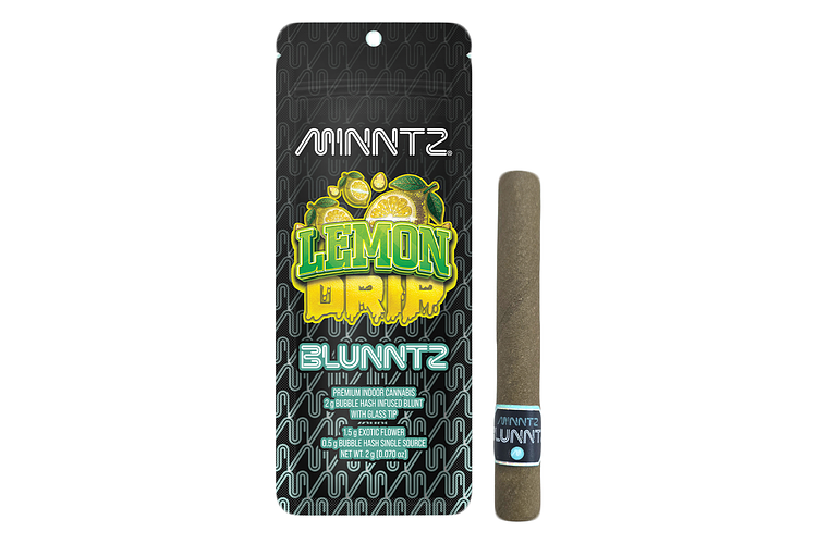 Lemon Drip Bubble Hash Infused Blunt | 2g by MINNTZ