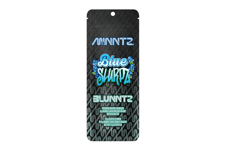 Blue Slurpz Bubble Hash Infused Blunt | 2g by MINNTZ