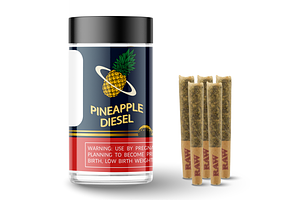 Pineapple Diesel Infused Pre-Roll Pack 5x0.5g by Lift Off