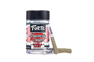 Strawberry Cream Bubble Hash Infused Pre-Roll Pack | 3x0.5g | 1.5g by Forte Cannabis