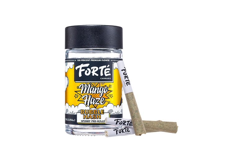 Mango Haze Bubble Hash Infused Pre-Roll Pack | 3x0.5g | 1.5g by Forte Cannabis