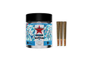 Blue Widow Icewater Hash & Diamonds Infused Pre-Roll Pack | 3x0.5g | 1.5g by Glorious Cannabis Co.