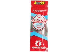 Twisted Hemp | Blue Raspberry Cherry Hemp Wraps | 4ct by Twisted Hemp