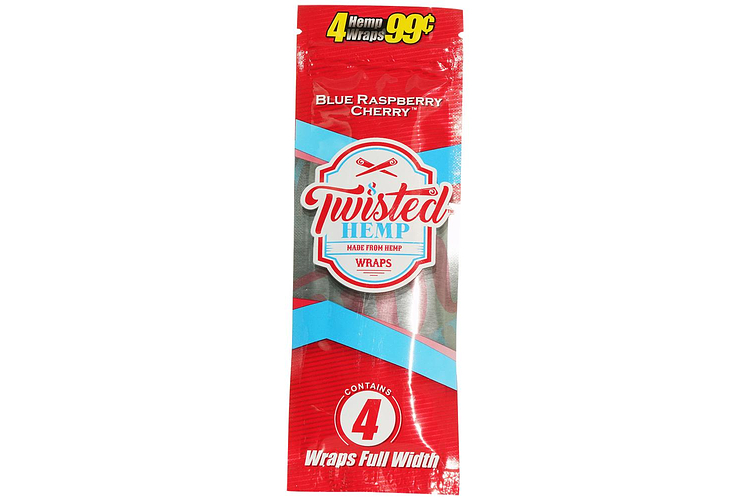 Twisted Hemp | Blue Raspberry Cherry Hemp Wraps | 4ct by Twisted Hemp