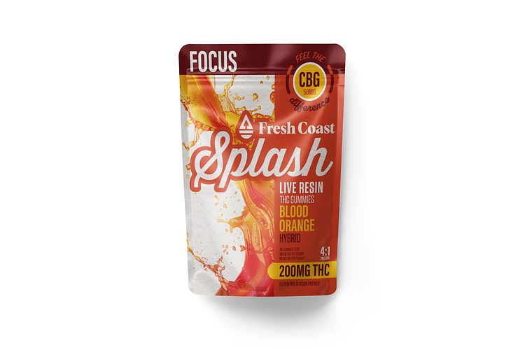Splash | Blood Orange Live Resin Gummies | 4:1 THC:CBG | 200mg by Splash