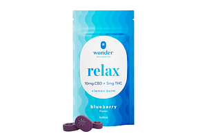Wonder | Blueberry & Lemon Balm Relax Gummies | 2:1 CBD:THC | 200mg by Wonder