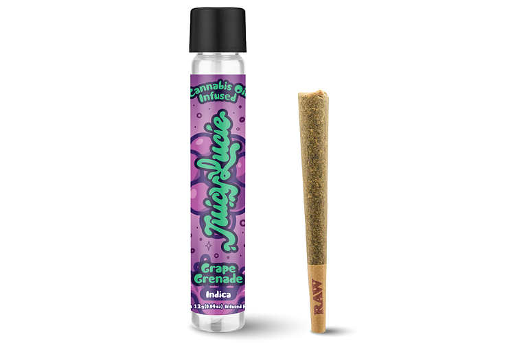 Grape Grenade Infused Pre-Roll | 1.2g by Juicy Lucie