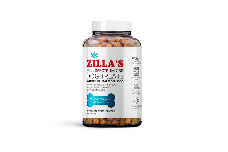 Zilla's | Mini Dog Treats- Fish, Full Spectrum CBD by Zilla's