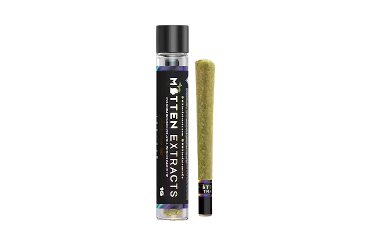 Blue Zkittlez Infused Pre-Roll by Mitten Extracts