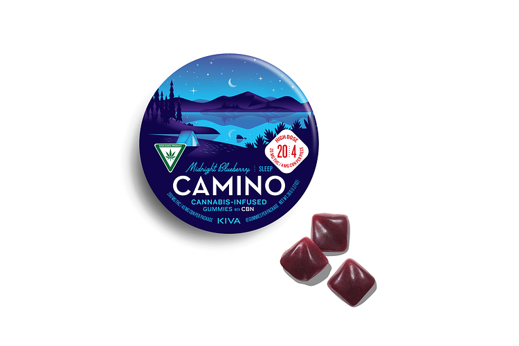 Midnight Blueberry Gummies | 20:4 THC:CBN | 200mg by Camino