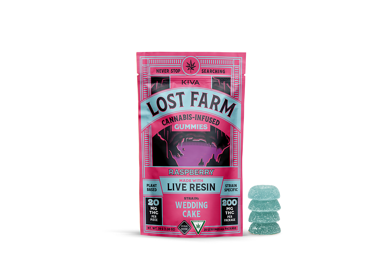 Raspberry x Wedding Cake Live Resin Gummies  | 10x20mg | 200mg by Lost Farm
