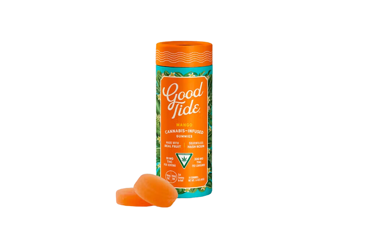 Mango Solventless Hash Rosin Gummies | 10x20mg | 200mg by Good Tide