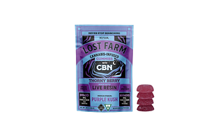 Thorny Berry x Purple Kush Live Resin Gummies | 2:1 THC:CBN | 200mg by Lost Farm
