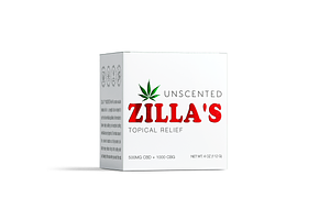 Zilla's | Topical Relief Unscented 500mg CBD / 1000mg CBG by Zilla's