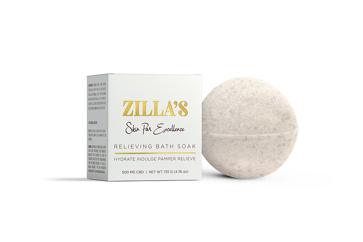 Zilla's | White Coconut Milk CBD Bath Bomb | 500mg by Zilla's