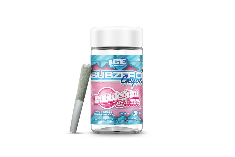 Bubblegum OG Cryo Infused Pre-Roll Pack | 5x0.5g | 2.5g by Ice Cannabis