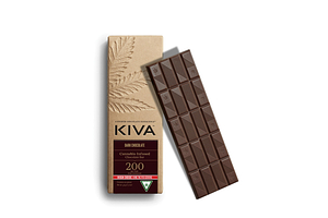 Kiva | Dark Chocolate Bar | 20x10mg | 200mg by Kiva