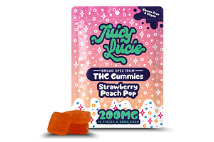 Juicy Lucie | Strawberry Peach Pop Gummies | 10x20mg | 200mg by Juicy Lucie