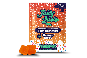 Juicy Lucie | Sour Orange Burst Gummies | 10x20mg | 200mg by Juicy Lucie