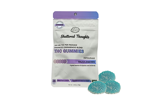 Shattered Thoughts | Razzleberry Gummies | 10x20mg THC | 200mg by Shattered Thoughts