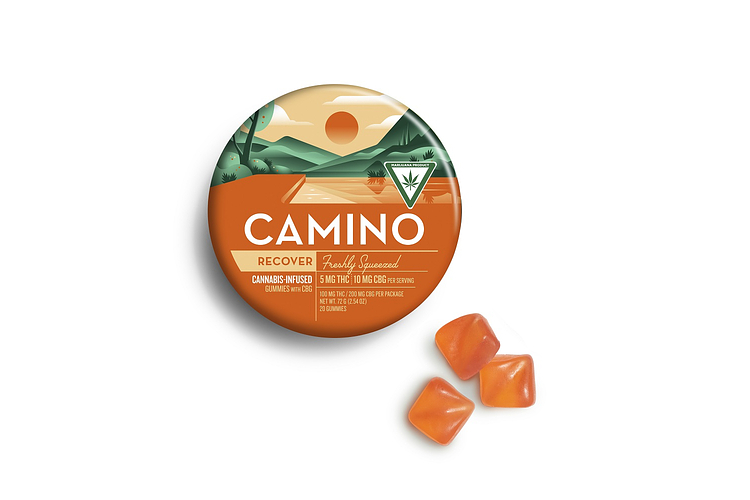 Camino | Freshly Squeezed Gummies | 1:2 THC:CBG | 100mg by Camino