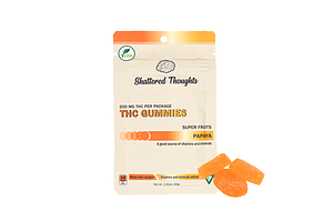 Shattered Thoughts | Papaya Gummies 10x20mg THC | 200mg by Shattered Thoughts
