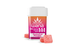 Wana | Passionfruit Pineapple Gummies 1:1:1 THC:CBG:CBD | 100mg by WANA