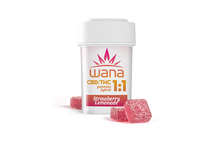 Wana | Strawberry Lemonade Gummies 1:1 THC:CBD | 100mg by WANA