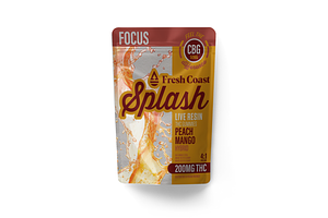 Splash | Peach Mango Live Resin Focus Gummies | 4:1 THC:CBG | 200mg by Splash
