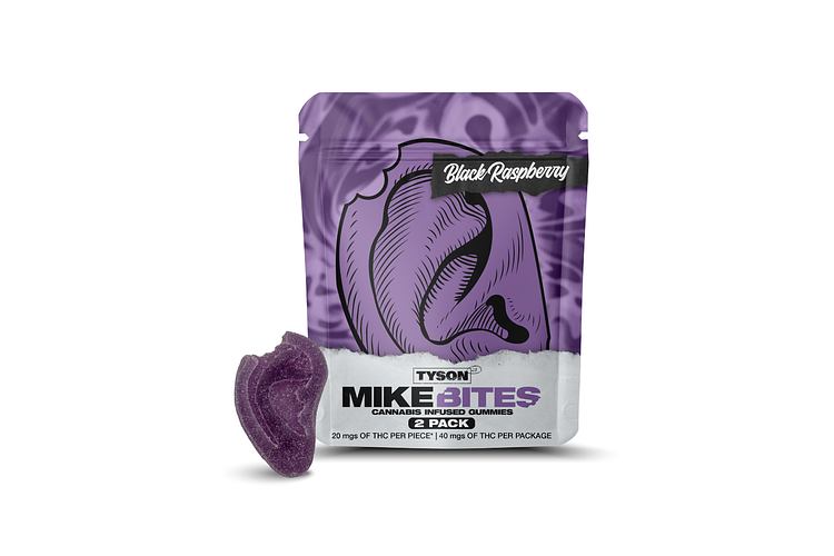 Tyson 2.0 | Black Raspberry Mike Bites Gummies | 2x20mg | 40mg by Tyson 2.0