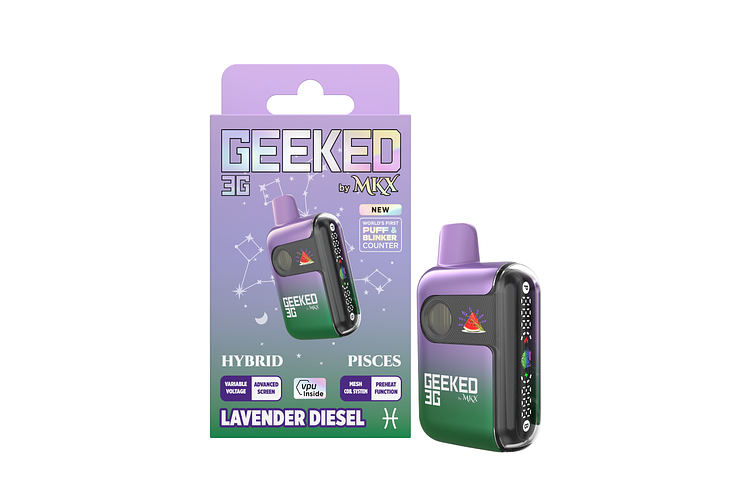 Geeked | Lavender Diesel Disposable Vape | 3g by MKX