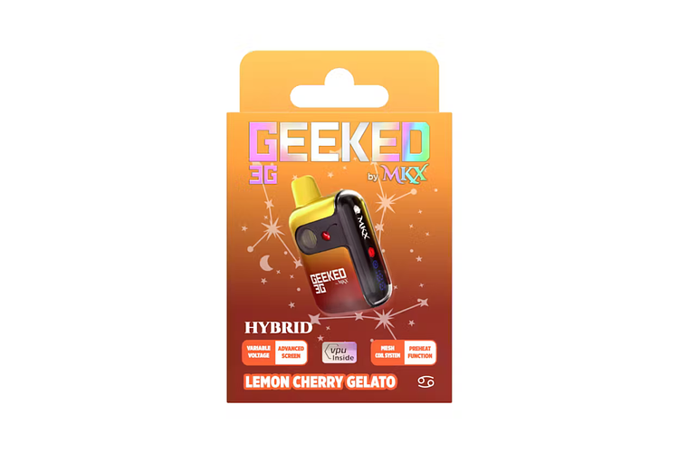 Geeked | Lemon Cherry Gelato Disposable Vape | 3g by MKX