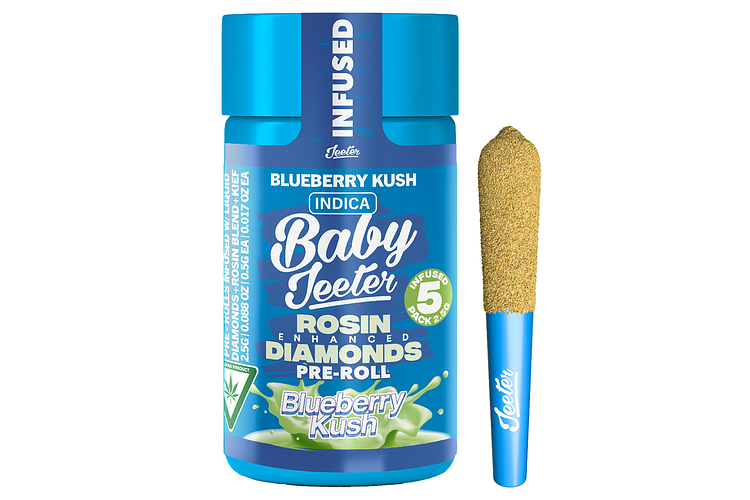 Blueberry Kush Infused Pre-Roll Pack | 5x0.5g | 2.5g by Jeeter