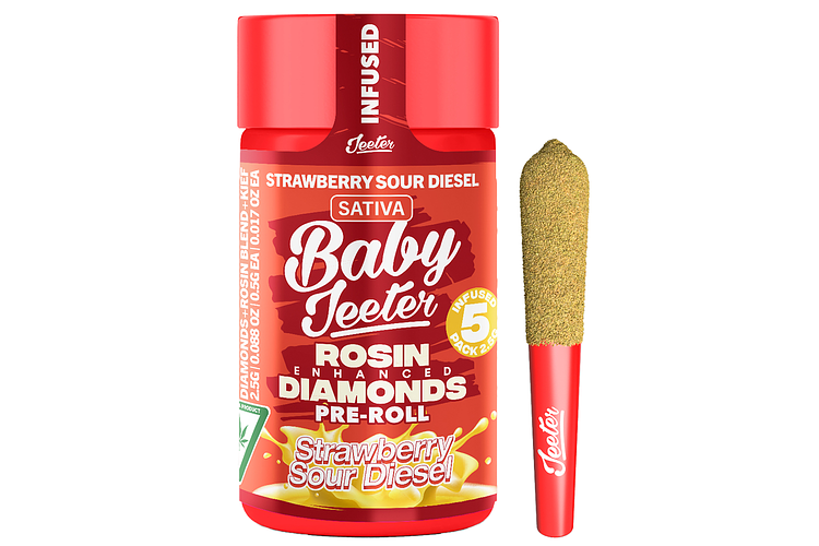 Strawberry Sour Diesel Infused Pre-Roll Pack | 5x0.5g | 2.5g by Jeeter