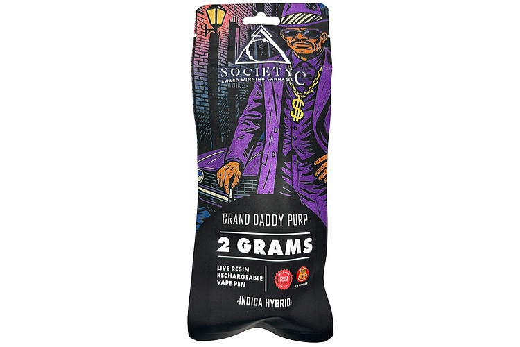 Grand Daddy Purp Live Resin Disposable Vape | 2g by Society C