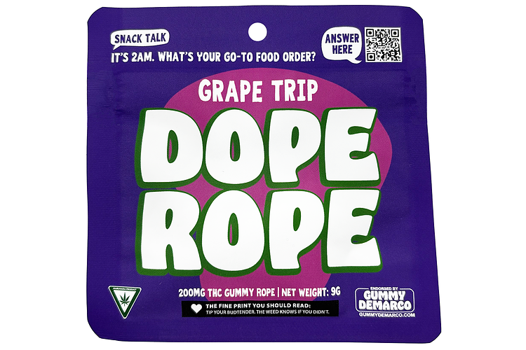 Grape Trip Single Rope Gummy | 200mg by Dope Rope