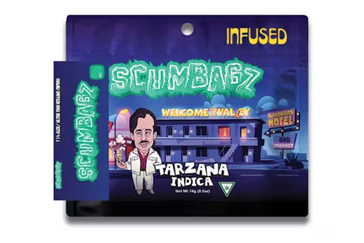 Tarzana Indica Prepackaged Infused Ground Flower | 14g by Scumbagz