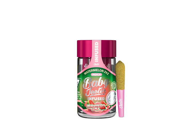 Jeeter | Watermelon ZKZ Infused Pre-Roll Pack | 5x0.5g | 2.5g by Jeeter