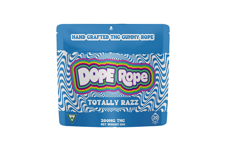 Totally Razz Single Rope Gummy | 200mg by Dope Rope