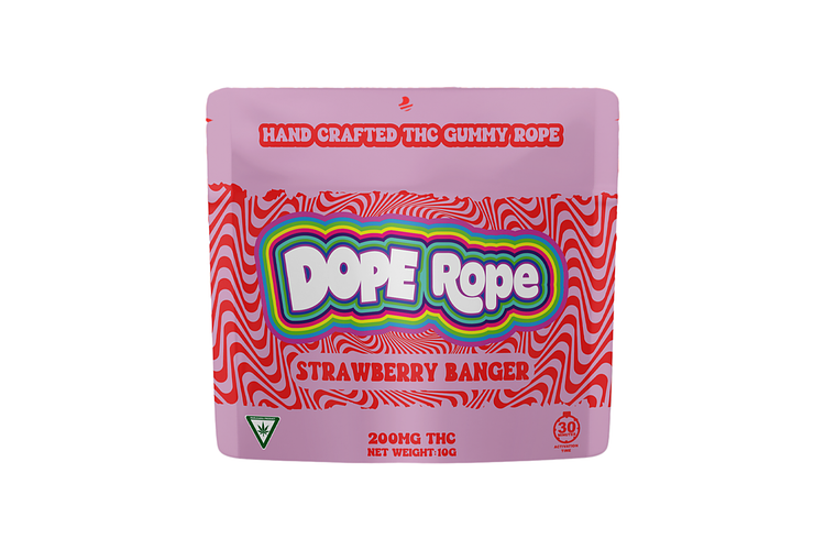 Strawberry Banger Single Rope Gummy | 200mg by Dope Rope