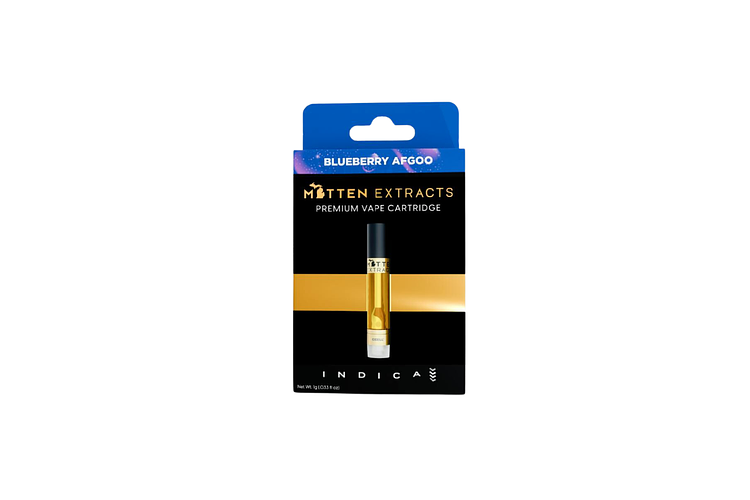 Blueberry Afgoo Distillate Cartridge | 1g by Mitten Extracts