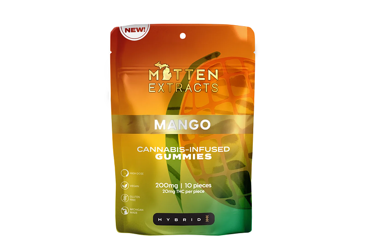 Mango Gummies | 10x20mg | 200mg by Mitten Extracts