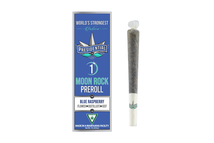Blue Raspberry Moon Rock Infused Pre-Roll | 1g by Presidential